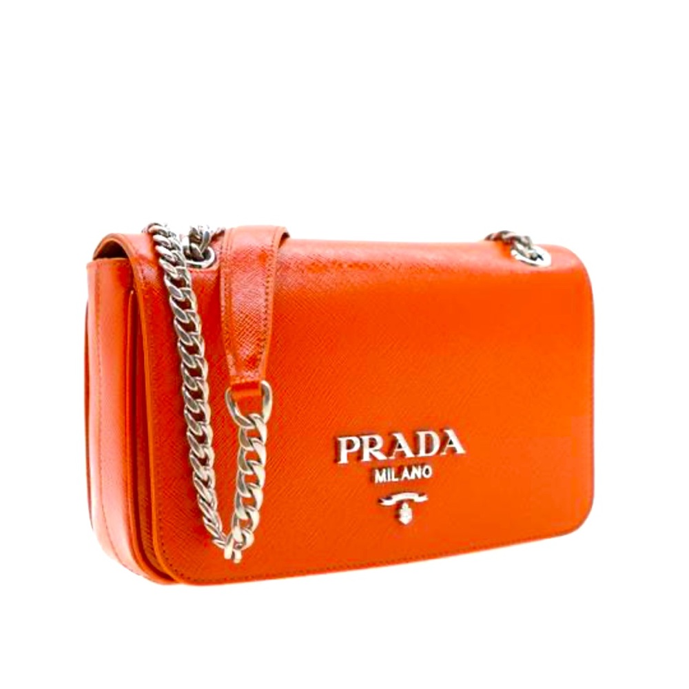 PRADA pattina in pelle saffiano vernice bag 318 - Picture 2 of 8